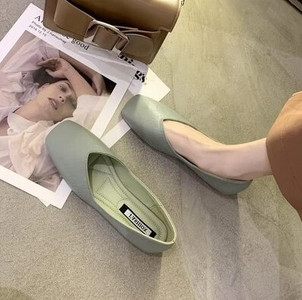 Proljeće Jesen Nove ravne ženske korejske svestrane radne cipele s četvrtastim prstima i plitkim ustima Lagane ležerne cipele za čamac Ženske cipele