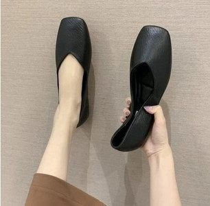 Proljeće Jesen Nove ravne ženske korejske svestrane radne cipele s četvrtastim prstima i plitkim ustima Lagane ležerne cipele za čamac Ženske cipele