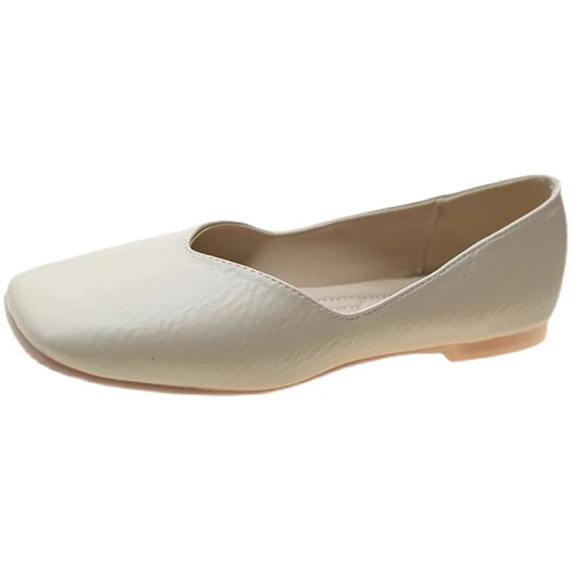 Proljeće Jesen Nove ravne ženske korejske svestrane radne cipele s četvrtastim prstima i plitkim ustima Lagane ležerne cipele za čamac Ženske cipele