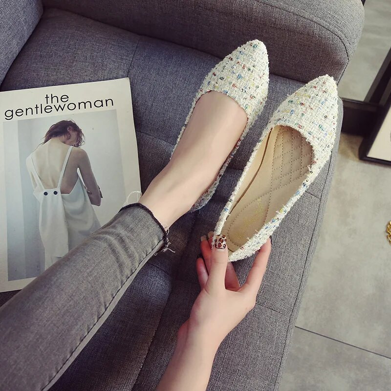 2024 Sweet Woman Proljetne retro špicaste cipele, udobne ženske cipele s mekim potplatom, nježnog stila, dizajnerske cipele za čamac, velika veličina 31-43