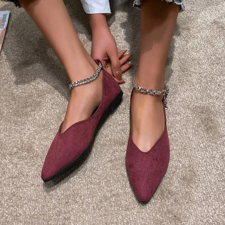 Špičasta šuplja retro nova ženska cipela Baotou s leopard uzorkom, modna svijetla antilop koža