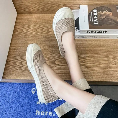 Ribarske cipele Ženske male mirisne Wind 2023 Ljeto Nove prozračne mrežaste platnene cipele Lazy Slip-on Mekani potplat