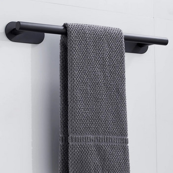 50 см стойка за кърпи за баня от неръждаема стомана Без пробиване, самозалепваща се на стена кърпа, държач за рафт за дрехи, закачалка, домашна стойка за баня