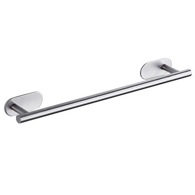 50 cm-es rozsdamentes acél fürdőszobai törülközőtartó fúrás nélkül, öntapadó falra szerelhető törölközőruha polctartó fogas otthoni fürdőkádtartó