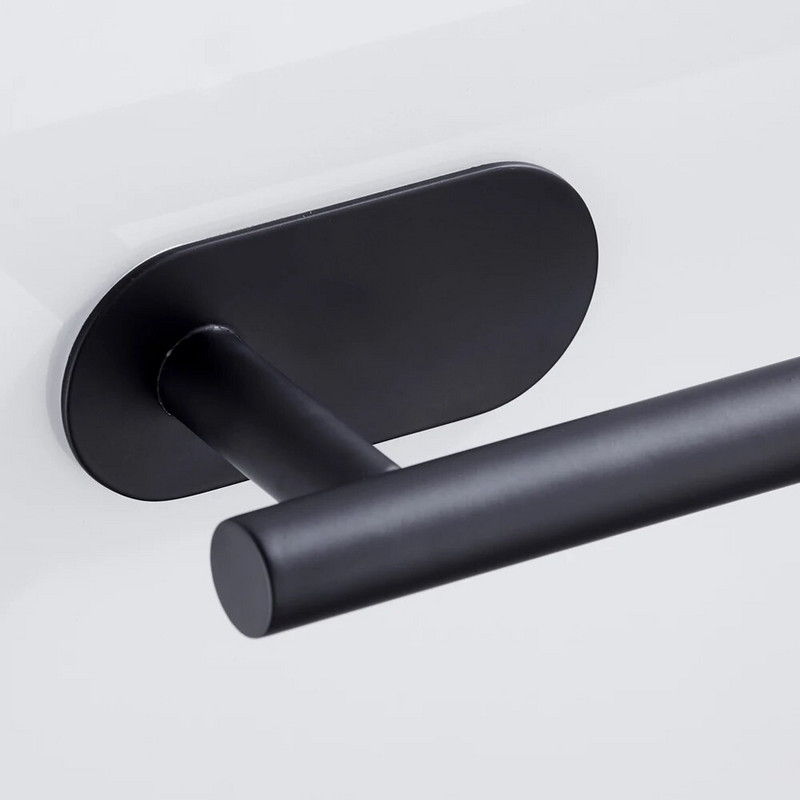 50 cm-es rozsdamentes acél fürdőszobai törülközőtartó fúrás nélkül, öntapadó falra szerelhető törölközőruha polctartó fogas otthoni fürdőkádtartó