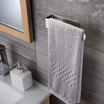 Αυτοκόλλητο θήκη για πετσέτες μπάνιου από ανοξείδωτο ατσάλι Ασημένια θήκη για πετσέτες Μαύρη μεταλλική θήκη για πετσέτες μπάνιου