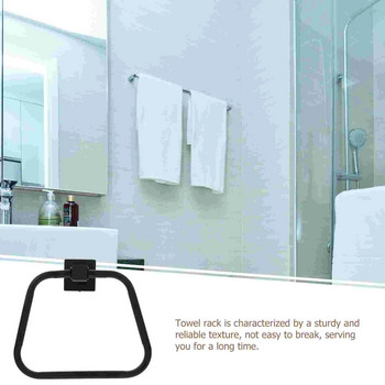 Δαχτυλίδι για πετσέτες από ανοξείδωτο ατσάλι Κρεμάστρα ράφι κουζίνας μπάνιου (304 φωτεινό τετράγωνο) 1 τεμ. Dispenser Organizer Επιτοίχια βάση στεγνώματος