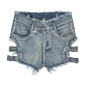 2024 Sexy Hole Summer High Waist Distressed Denim Hot Shorts Дамски черни скъсани къси панталони Vintage Punk Shorts Jeans Hot Pants