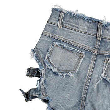 2024 Sexy Hole Summer High Waist Distressed Denim Hot Shorts Дамски черни скъсани къси панталони Vintage Punk Shorts Jeans Hot Pants