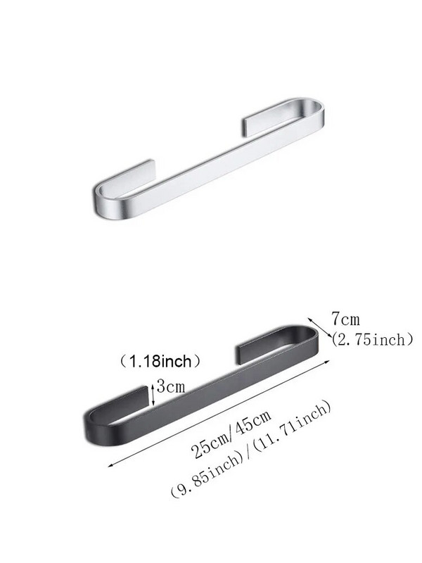 Аксесоари за баня Поставка за кърпи за баня Самозалепваща се рафт за кърпи Релса Закачалка Обков за баня Поставка за кърпи Монтиран на стена