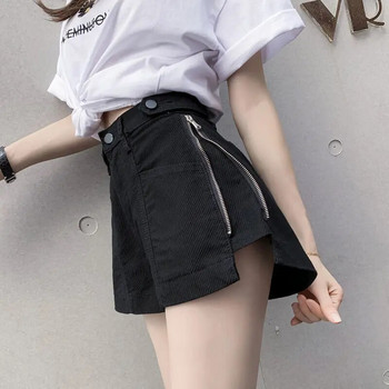 Къси панталони за жени за носене на дънки Деним Дамски къси панталони Работни бели офис памук с висока талия Оферта в корейски стил Безплатна доставка XL
