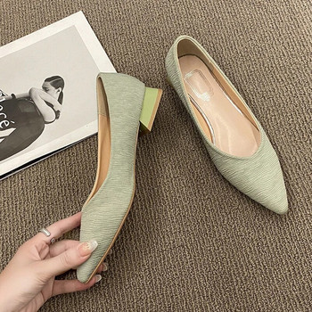 Φθινοπωρινά γυναικεία φλατ Μυτερά παπούτσια Γυναικεία Loafers Άνετα γυναικεία παπούτσια Πράσινα παπούτσια για βάρκα Zapatos Mujer Vc4354