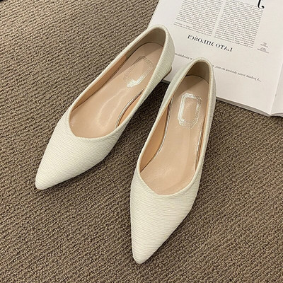 Jesenske ženske cipele s ravnim vrhom na šiljati vrh Ženske natikače Udobne ženske cipele Zelene cipele za čamac Zapatos Mujer Vc4354