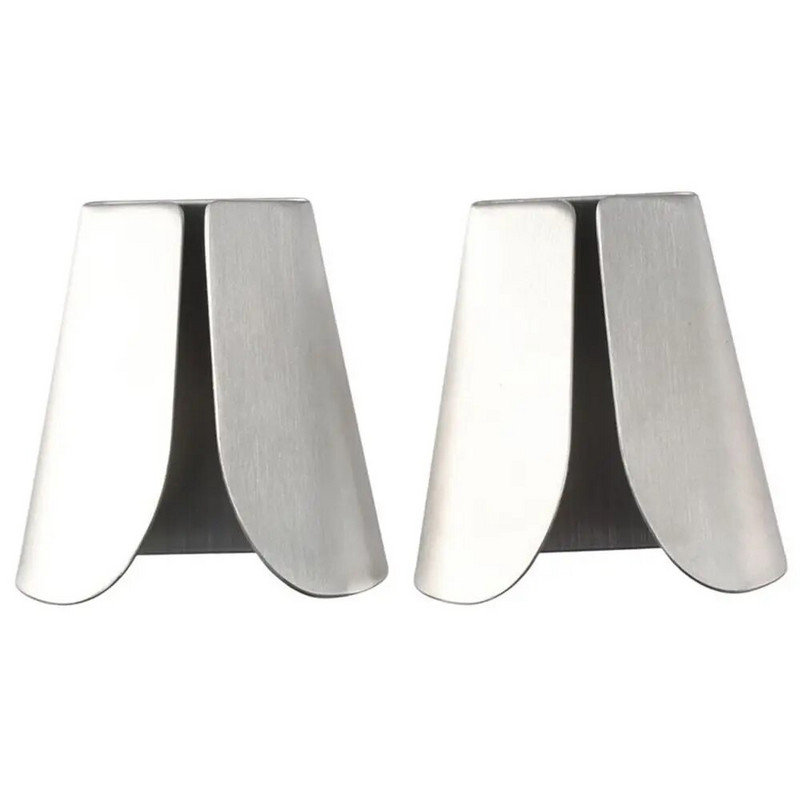 2 vnt. Nerūdijančio plieno virtuvinių rankšluosčių kabliukai Lipnūs šlifuoto sidabro V formos indų rankšluosčių laikiklis sieniniai kabliukai virtuvės vonios kambarys