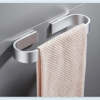 Стенен държач за кърпи Неръждаема стомана 25 см държач за съхранение на кърпи Аксесоари за хардуер за домашна баня черен/сребрист