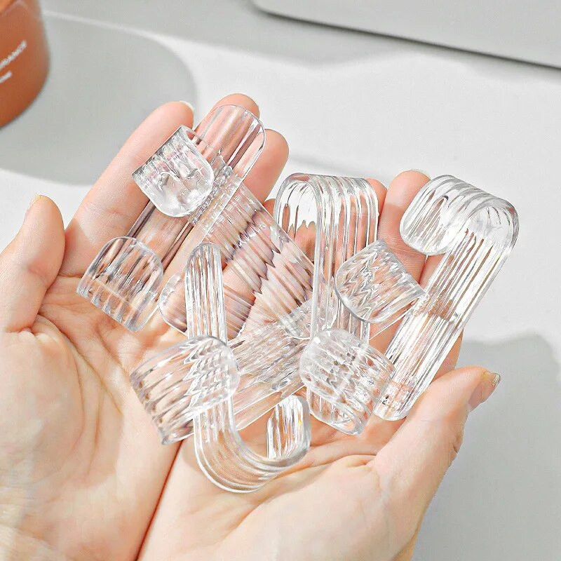 2 τμχ Γάντζοι μπάνιου Ακρυλικός γάντζος τοίχου Διαφανής γάντζος αποθήκευσης μπάνιου Γάντζος χωρίς διάτρηση Πετσέτες κλειδιού Θήκες Οργάνωση σπιτιού στον τοίχο