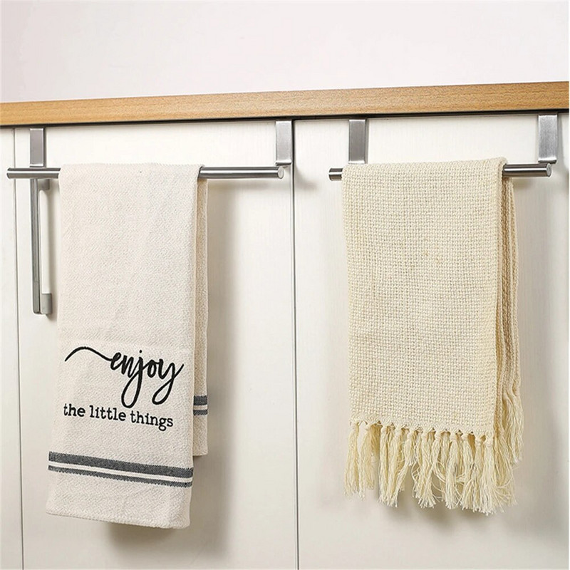 Χώρος θήκης για πετσέτες Αλουμίνιο Χωρίς διάτρηση Οργανωτές μπάνιου Αυτοκόλλητη μπάρα πετσετών Ράφια μπάνιου Ράφια αποθήκευσης κουζίνας