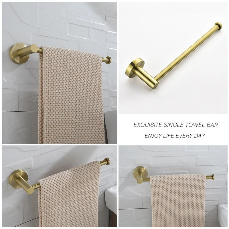 Dodaci za kupaonicu Držač ručnika za ruke Ružičasto zlato Prsten za papirnate ručnike Kupaonski pribor od nehrđajućeg čelika Kromirano crno brušeno zlato