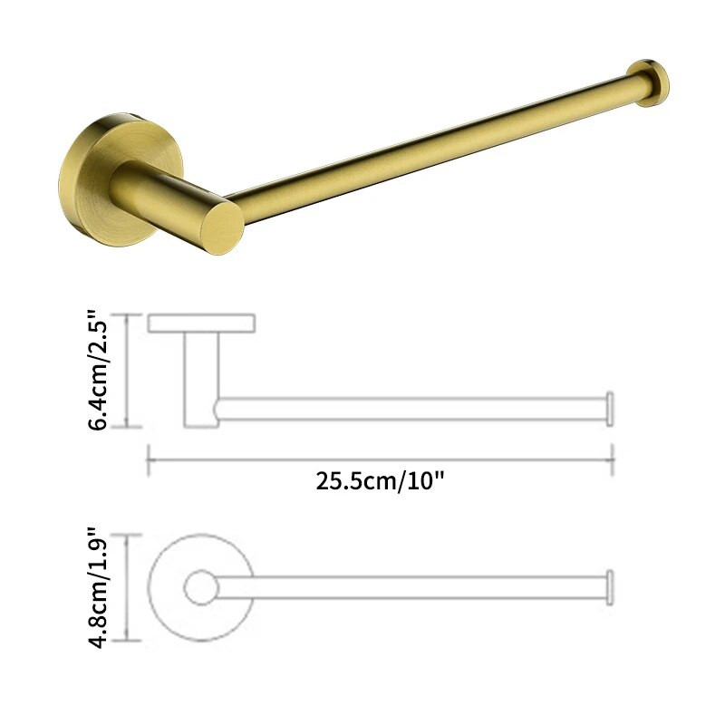 Dodaci za kupaonicu Držač ručnika za ruke Ružičasto zlato Prsten za papirnate ručnike Kupaonski pribor od nehrđajućeg čelika Kromirano crno brušeno zlato