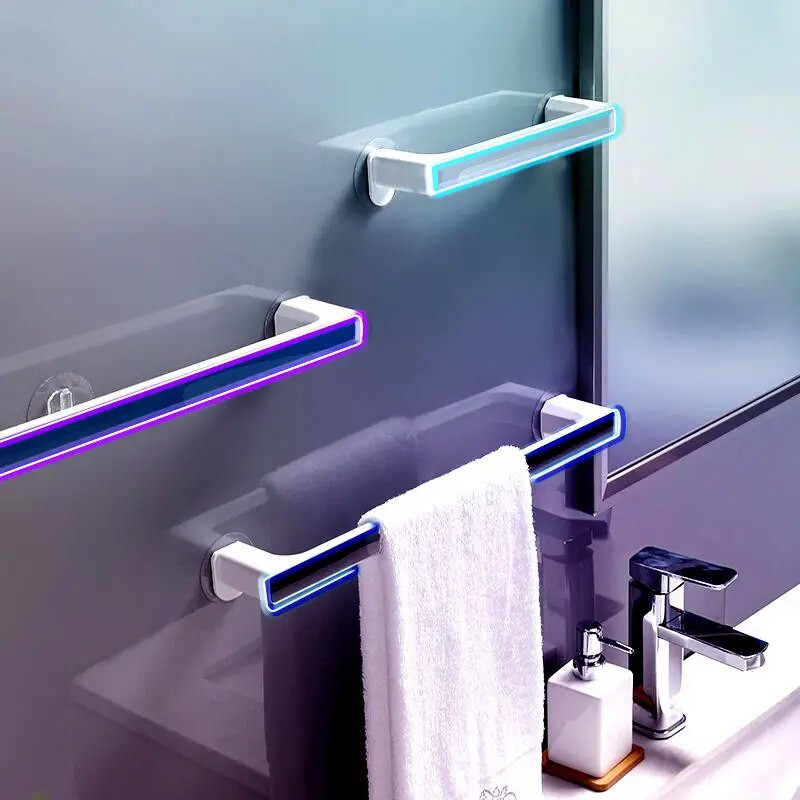 Αυτοκόλλητες κρεμάστρες για πετσέτες, κρεμάστρα τοίχου, μπάρα για πετσέτες μπάνιου, ράφι για ρολό, γάντζος κρεμαστός, οργάνωση