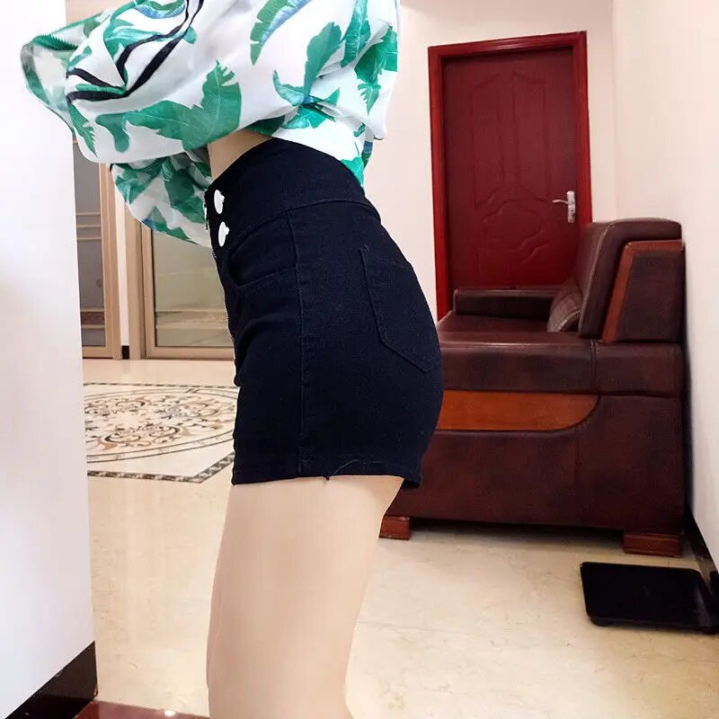 Női rövidnadrágok Csizmás magas derekú szűk rövid nadrágok nőknek szexi vékony farmerek Pole Dance farmer ruhák Új divat XL