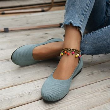 2023 Γυναικεία παπούτσια υψηλής ποιότητας Γυναικεία παπούτσια με στρογγυλή κεφαλή Γυναικεία φλατ Μόδα αναπνεύσιμα ελαφριά loafers Γυναικεία παπούτσια με μαλακό κάτω μέρος από δίχτυ