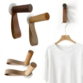 Viskóz köntös kampók Fa akasztó falra akasztható Kulcstörülköző táskák Kalap Ruhák Multifunkcionális Rack INS Euro American Decor Akasztó