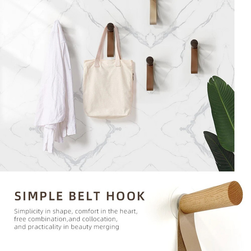 Viskóz köntös kampók Fa akasztó falra akasztható Kulcstörülköző táskák Kalap Ruhák Multifunkcionális Rack INS Euro American Decor Akasztó