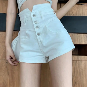 Ψηλόμεση σέξι τζιν σορτς Γυναικεία τζιν Νέα γυναικεία λεπτή καλοκαιρινή πλάτη στενή γυναικεία ελαστική κοντό τζιν Γυναικείο συν μέγεθος
