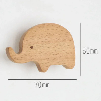 1 kom Drvene kuke Slatki sobni dekor Kukica za životinje Zidni privjesak Kukica za kapute Dekoracija doma Kukica od punog drveta Vješalica Kuhinjski pribor