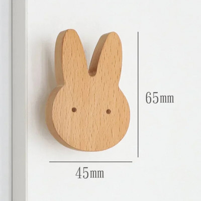 1 kom Drvene kuke Slatki sobni dekor Kukica za životinje Zidni privjesak Kukica za kapute Dekoracija doma Kukica od punog drveta Vješalica Kuhinjski pribor