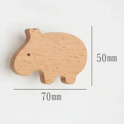 1 kom Drvene kuke Slatki sobni dekor Kukica za životinje Zidni privjesak Kukica za kapute Dekoracija doma Kukica od punog drveta Vješalica Kuhinjski pribor