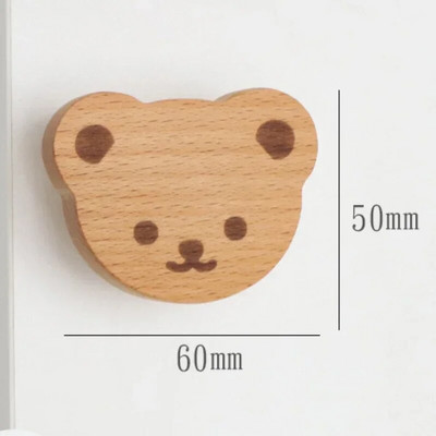 1 kom Drvene kuke Slatki sobni dekor Kukica za životinje Zidni privjesak Kukica za kapute Dekoracija doma Kukica od punog drveta Vješalica Kuhinjski pribor