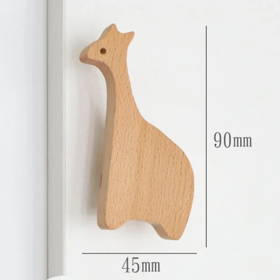 1 kom Drvene kuke Slatki sobni dekor Kukica za životinje Zidni privjesak Kukica za kapute Dekoracija doma Kukica od punog drveta Vješalica Kuhinjski pribor