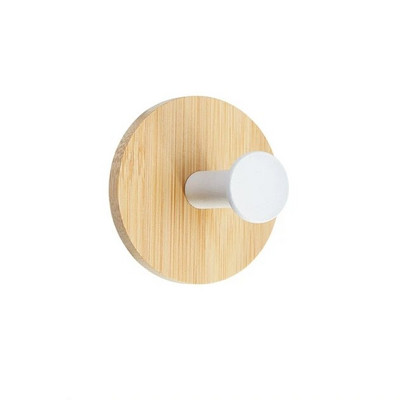 1 vnt. Bambuko medienos kabliukas sieninių drabužių kabyklos durų raktų pakabuko laikiklis Lipnus kabliukas virtuvės prietaisai, skirti namų vonios kambario aksesuarams Cozinha