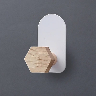 Zidne ukrasne vješalice od nordijskog drva Kuke bez bušenja Odjeća iza vrata Torbe za kapute Držač ključeva Kuka Kuka za kupaonski toranj Stalak