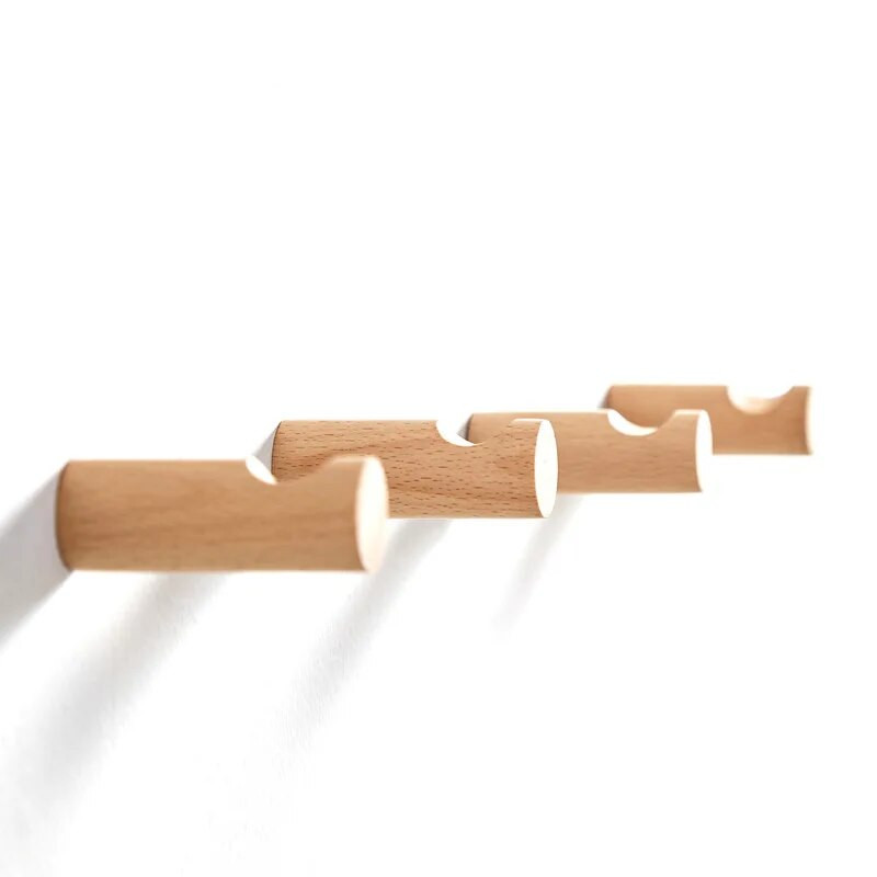 Nova drvena kuka Kućna zidna vješalica Privjesak za odjeću Kukica za šešire Vješalica Kupaonski kuhinjski pribor Spremište Kukica za drvene ukrase