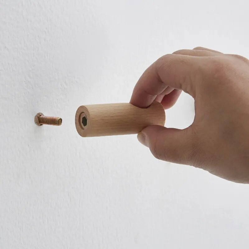 Nova drvena kuka Kućna zidna vješalica Privjesak za odjeću Kukica za šešire Vješalica Kupaonski kuhinjski pribor Spremište Kukica za drvene ukrase