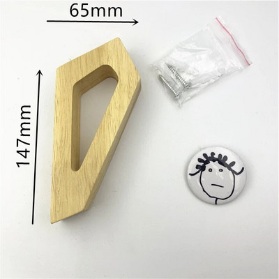 LCH Nordic Style David's Deer tömörgumi fa ruhák kampós kulcstartó szekrény fogantyú ajtó húzható bejárati csap