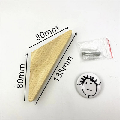 LCH Nordic Style David's Deer tömörgumi fa ruhák kampós kulcstartó szekrény fogantyú ajtó húzható bejárati csap