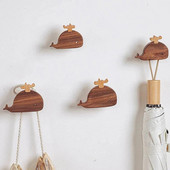 Nordijska drvena kuka Slatki kit Puno drvo Dječja soba Deco kuka Kuka za kreativnu odjeću Ručka za ladicu Dodaci za kućnu kuhinju