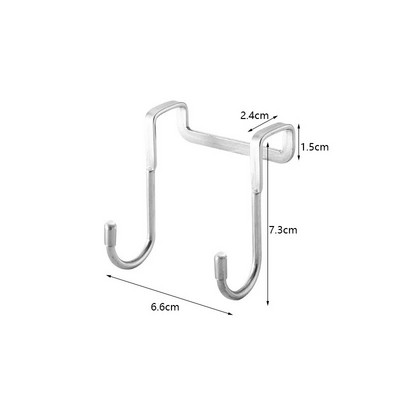 Kukica u obliku slova S od nehrđajućeg čelika iznad vrata Kupaonski stalak za ručnike Stalak za odjeću Vješalica za stražnja vrata ormarića Kuhinjski držač za ručnike