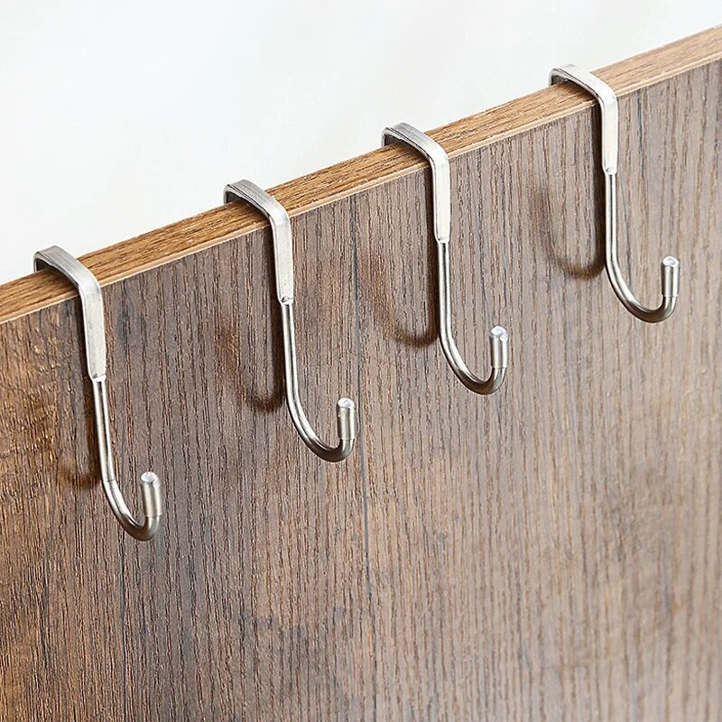 Kukica u obliku slova S od nehrđajućeg čelika iznad vrata Kupaonski stalak za ručnike Stalak za odjeću Vješalica za stražnja vrata ormarića Kuhinjski držač za ručnike