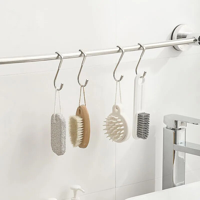 Kukica u obliku slova S od nehrđajućeg čelika iznad vrata Kupaonski stalak za ručnike Stalak za odjeću Vješalica za stražnja vrata ormarića Kuhinjski držač za ručnike