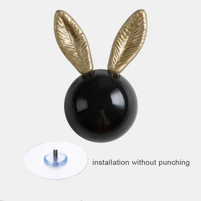 Zidne kuke za kapute Zidne kuke Ukrasne vješalice za kapute Kuke za šešire Ključevi za kupaonske ručnike Zidne vješalice Zec Keramička okrugla kuka