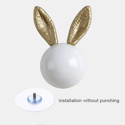 Zidne kuke za kapute Zidne kuke Ukrasne vješalice za kapute Kuke za šešire Ključevi za kupaonske ručnike Zidne vješalice Zec Keramička okrugla kuka