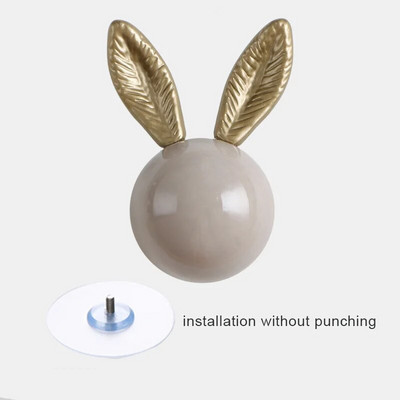 Zidne kuke za kapute Zidne kuke Ukrasne vješalice za kapute Kuke za šešire Ključevi za kupaonske ručnike Zidne vješalice Zec Keramička okrugla kuka