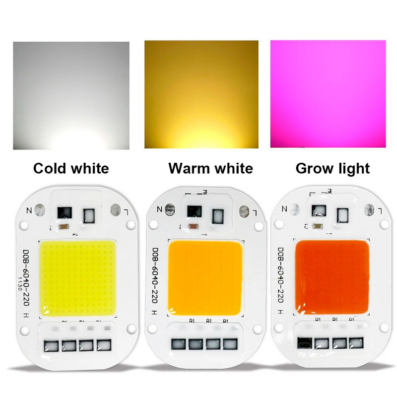 COB LED lampa Bead Chip Smart IC Bez potrebe za pogonom AC 220V 240V 20W 30W 50W DOB modul za DIY rasvjetu za uzgoj biljaka LED reflektorska žarulja