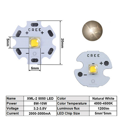 LED čip velike snage 5W-10W cree XML T6 XML2 XM-L2 5050 16mm 20mm 3V 3.6V diode za svjetiljku Dodaci za bicikle i automobile Prednja svjetiljka