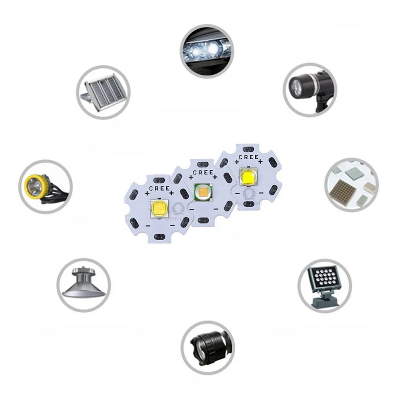 Didelio galingumo LED lustas 5W-10W cree XML T6 XML2 XM-L2 5050 16mm 20mm 3V 3.6V diodai žibintuvėlio dviračio automobilio priedams priekinė lempa